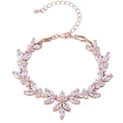 Lace & Favour Vintage Jewellery | Crystal Jewellery*Adelaide Vintage Inspired Crystal Bracelet Rose Gold