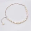 Lace & Favour Bride Gifts | Pearl Jewellery*Adelina Freshwater Pearl and Chain Bracelet Ivory/ Silver