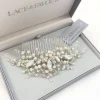Beads & Beyond Vintage Headpieces | Crystal Hair Accessories*Adeline Opal Crystal and Pearl Wedding Hair Comb