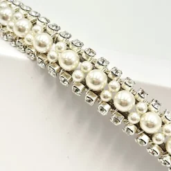 Beads & Beyond Vintage Headpieces | Pearl Hair Accessories*Adelphi Vintage Pearl and Crystal Bridal Headband Ivory/ Silver