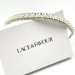 Beads & Beyond Vintage Headpieces | Pearl Hair Accessories*Adelphi Vintage Pearl and Crystal Bridal Headband Ivory/ Silver