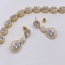 Lace & Favour Gold Prom Jewellery | Prom Earrings*Alessandra Vintage Inspired Crystal Chandelier Earrings Gold