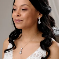 Lace & Favour Silver Prom Jewellery | Prom Jewellery Sets*Alessandra Vintage Inspired Crystal Bridal Jewellery Set