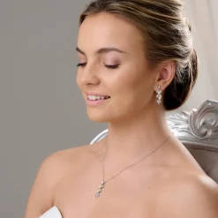Lace & Favour Bride Gifts | Pearl Jewellery*Amalia Cubic Zirconia and Pearl Bridal Jewellery Set