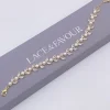 Lace & Favour Bride Gifts | Pearl Jewellery*Amalia Gold Cubic Zirconia Pearl Wedding Bracelet Ivory/ Gold