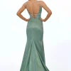 Angel Forever Angel Forever Prom Dresses | Green Prom Dresses*Shimmer Fabric Fishtail Prom Dress Mint