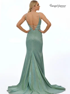 Angel Forever Angel Forever Prom Dresses | Green Prom Dresses*Shimmer Fabric Fishtail Prom Dress Mint