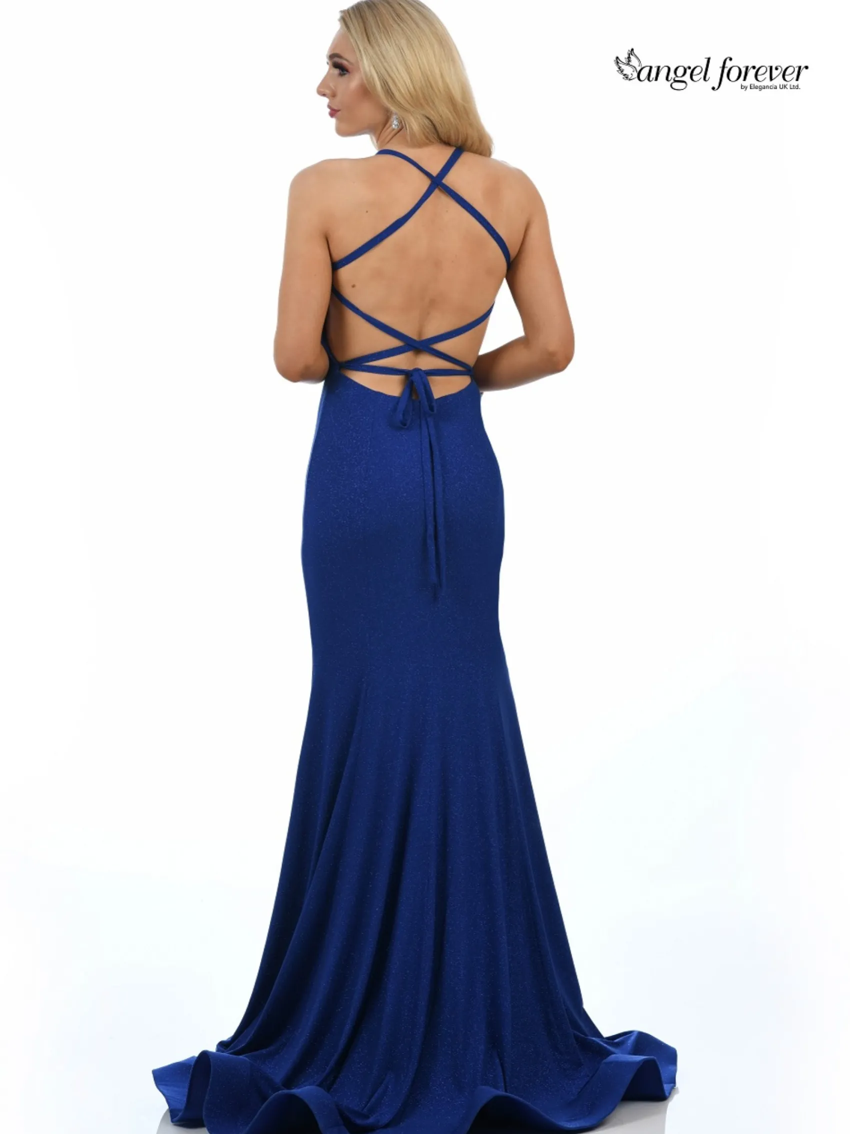 Angel Forever Angel Forever Prom Dresses | Royal Blue Prom Dresses*Shimmer Fabric Backless Fishtail Prom Dress ( Blue) Royal
