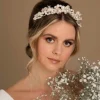 Arianna Pearl Hair Accessories | Gold Hair Accessories*Celestial Pearl Embellished Bridal Headband AR716