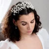 Arianna Pearl Hair Accessories | Silver Hair Accessories*Everlasting Statement Pearl Headband AR632
