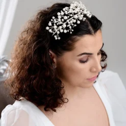 Arianna Pearl Hair Accessories | Silver Hair Accessories*Everlasting Statement Pearl Headband AR632