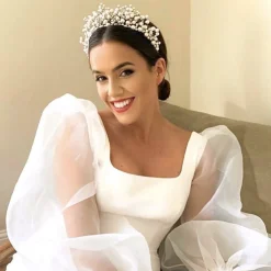 Arianna Pearl Hair Accessories | Silver Hair Accessories*Everlasting Statement Pearl Tiara AR598