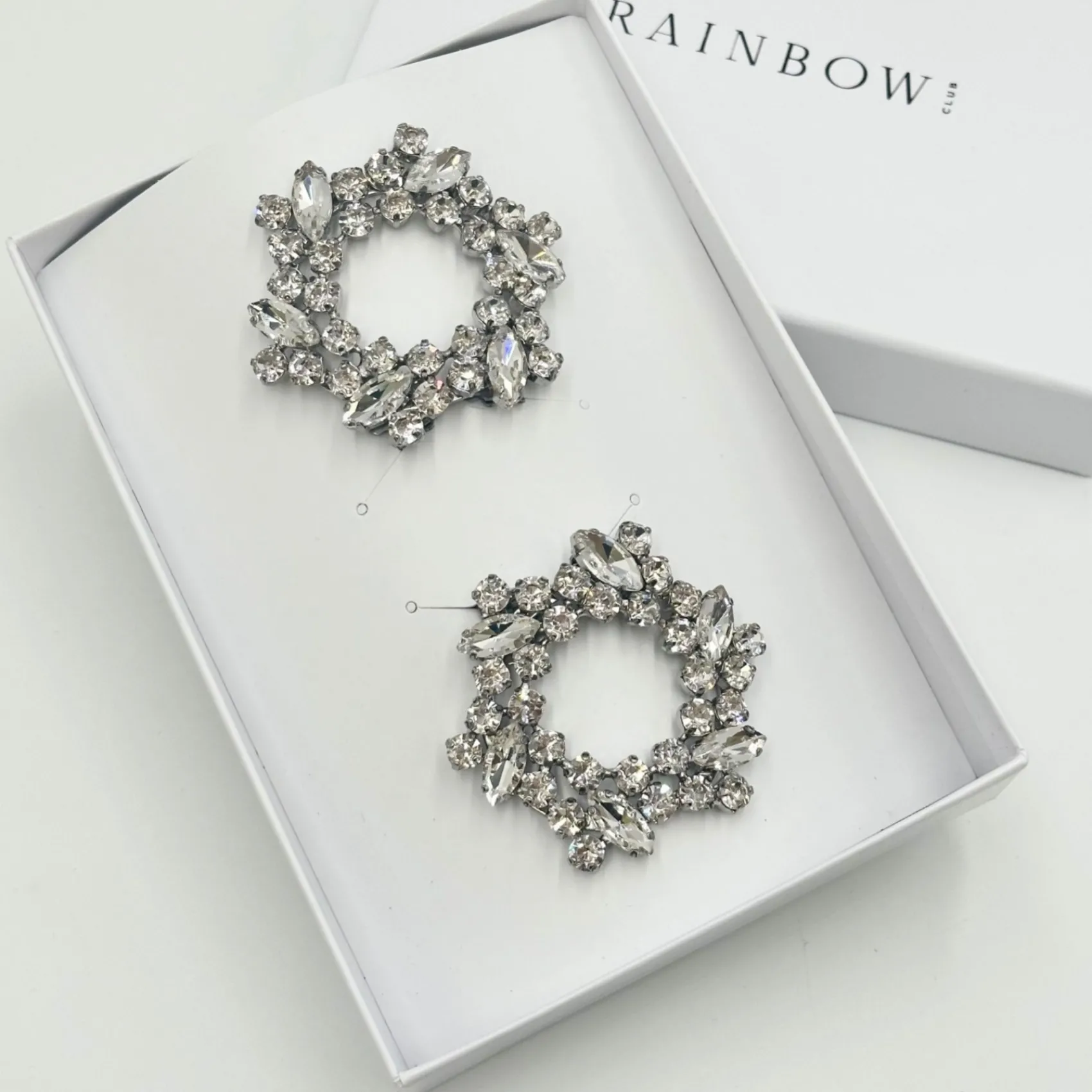 Rainbow Club Bride Gifts | Shoe Jewellery*Astrid by | Sparkly Crystal Brooch Shoe Clips