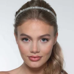 Poirier Crystal Hair Accessories | Silver Hair Accessories*Aura Sparkly Crystal Headband Silver