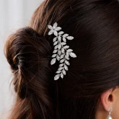Lace & Favour Prom Hair Clips & Combs | Crystal Hair Accessories*Aurora Crystal Spray Wedding Hair Comb Silver