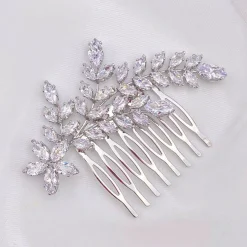 Lace & Favour Prom Hair Clips & Combs | Crystal Hair Accessories*Aurora Crystal Spray Wedding Hair Comb Silver
