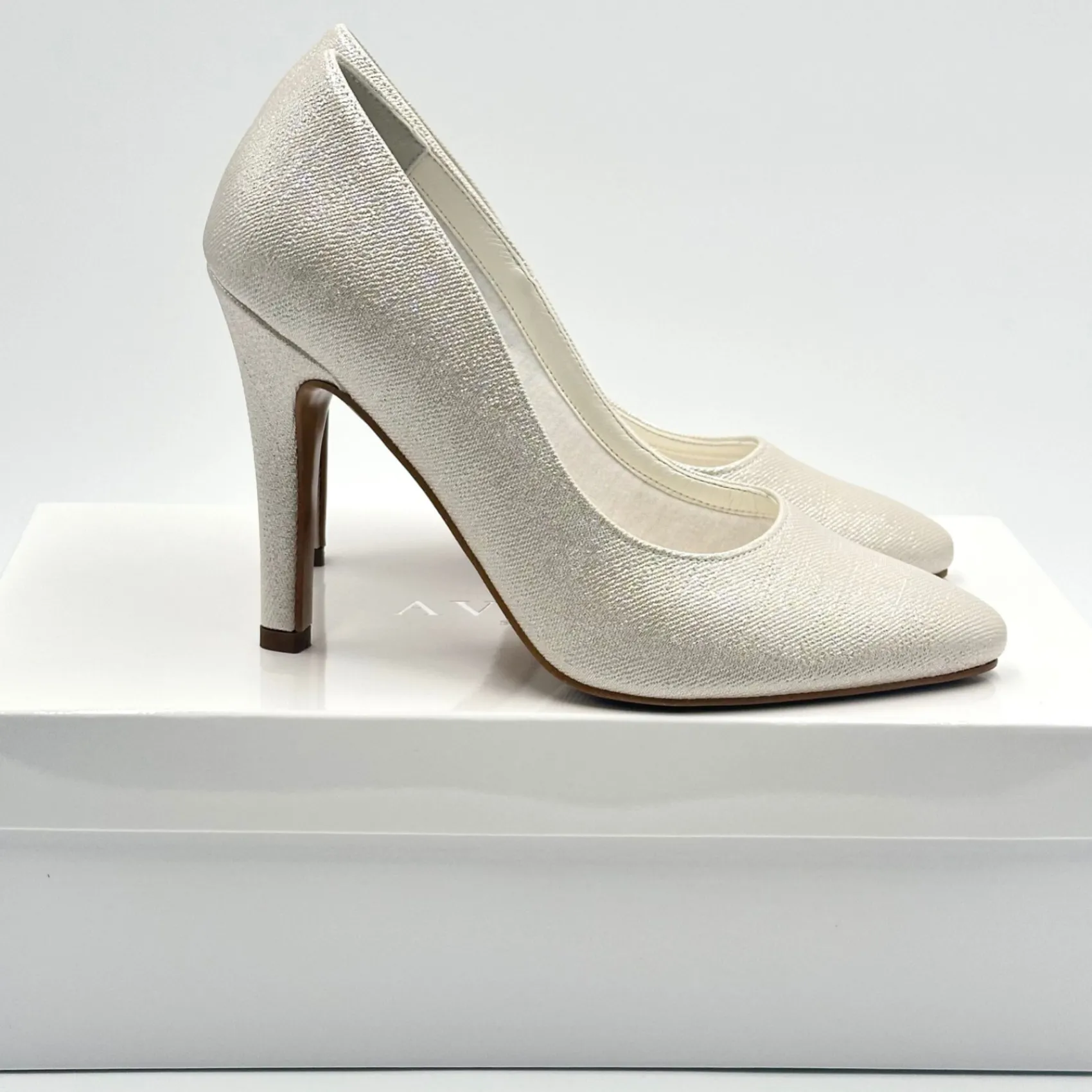 Avalia Shoes Sparkly Prom Shoes | Gold Prom Shoes*Avalia Goldy Champagne Shimmer High Heel Court Shoes Champagne Gold