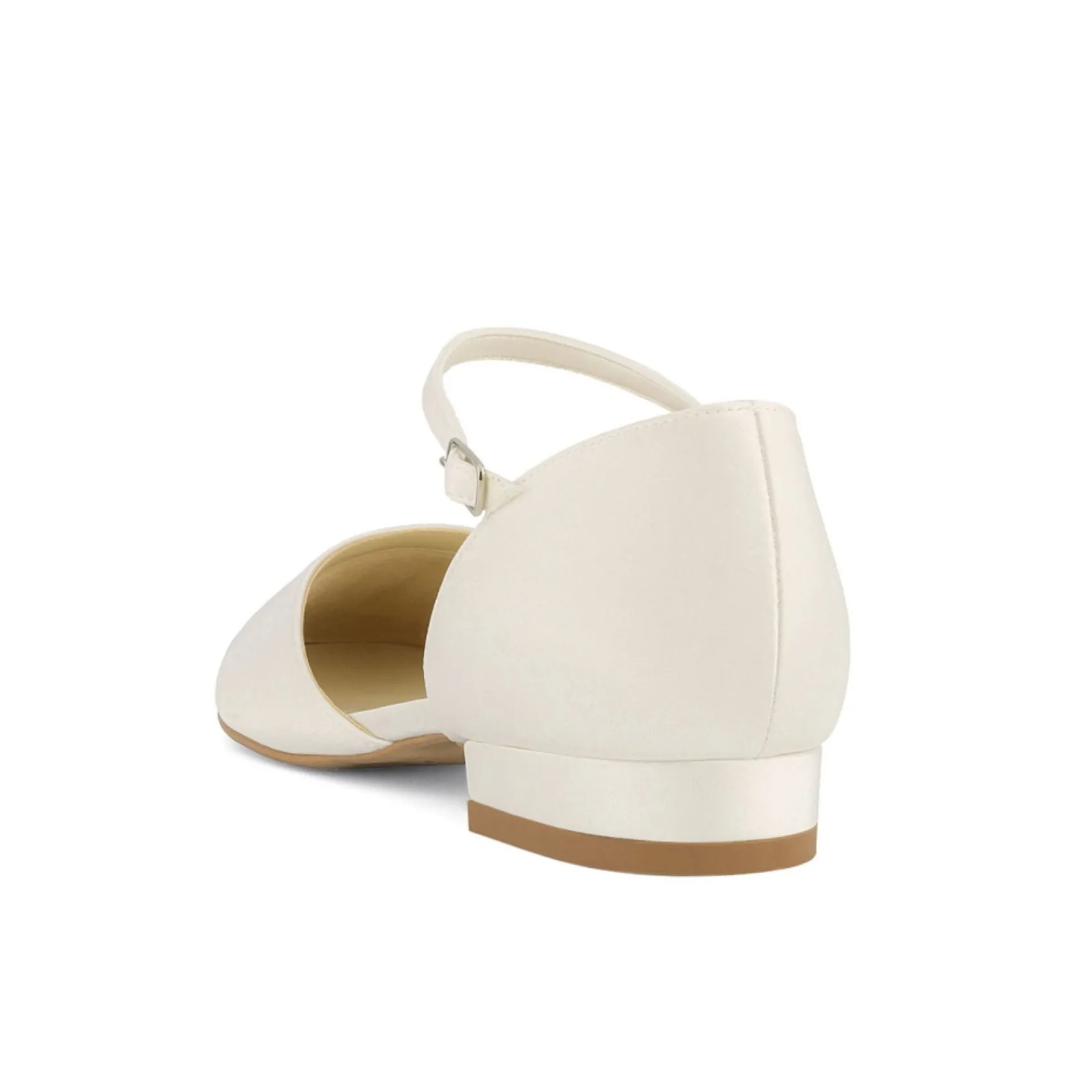 Avalia Shoes Wedding Shoes | Flat Wedding Shoes*Avalia Sissi Satin Flat Wedding Shoes with Ankle Strap Ivory