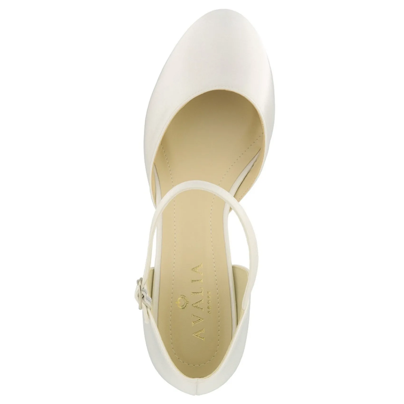 Avalia Shoes Wedding Shoes | Flat Wedding Shoes*Avalia Sissi Satin Flat Wedding Shoes with Ankle Strap Ivory