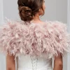 Beverly Hills Feather Stoles & Shrugs | Wedding Capes & Wraps*Bardot Ostrich Feather Bridal Stole Blush Pink
