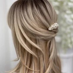 Poirier Pearl Hair Accessories | Gold Hair Accessories*Bea Freshwater Pearl Small Gold Hair Comb Ivory/ Gold