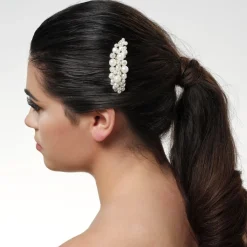 Poirier Pearl Hair Accessories | Gold Hair Accessories*Bea Freshwater Pearl Small Gold Hair Comb Ivory/ Gold
