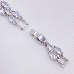 Lace & Favour Silver Prom Jewellery | Prom Bracelets*Beaumont Cubic Zirconia Wedding Bracelet | L&F