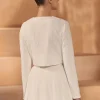 Bianco Evento Bridal Jumpers & Cardigans*Bianco Knitted Long Sleeve Bridal Cardigan E437 Ivory