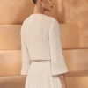 Bianco Evento Bridal Jumpers & Cardigans | Wedding Boleros And Jackets*Bianco Knitted Three Quarter Sleeve Bridal Jacket E432 Ivory