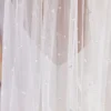 Bianco Evento Single Tier Veils | Fingertip Veils*Bianco Single Tier Cut Edge Sequin Fingertip Veil S497 Ivory