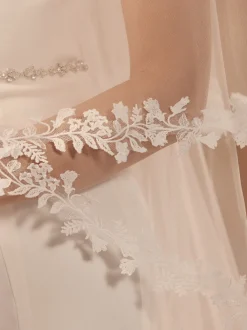 Bianco Evento Two Tier Veils | Chapel Length & Cathedral Veils*Bianco Two Tier Lace Edge Chapel Length Veil S455 Ivory