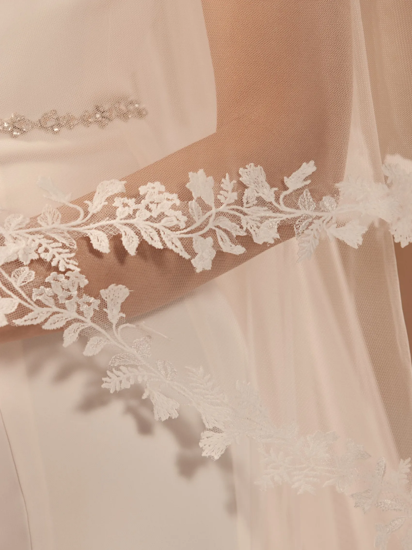 Bianco Evento Two Tier Veils | Chapel Length & Cathedral Veils*Bianco Two Tier Lace Edge Chapel Length Veil S455 Ivory