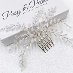Posy & Pearl Crystal Hair Accessories | Silver Hair Accessories*Blyss Crystal Spray Wedding Hair Comb