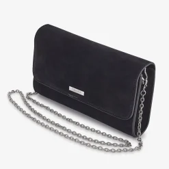Capollini Wedding Guest Bags | Occasion Handbags*Suede Clutch Bag Black