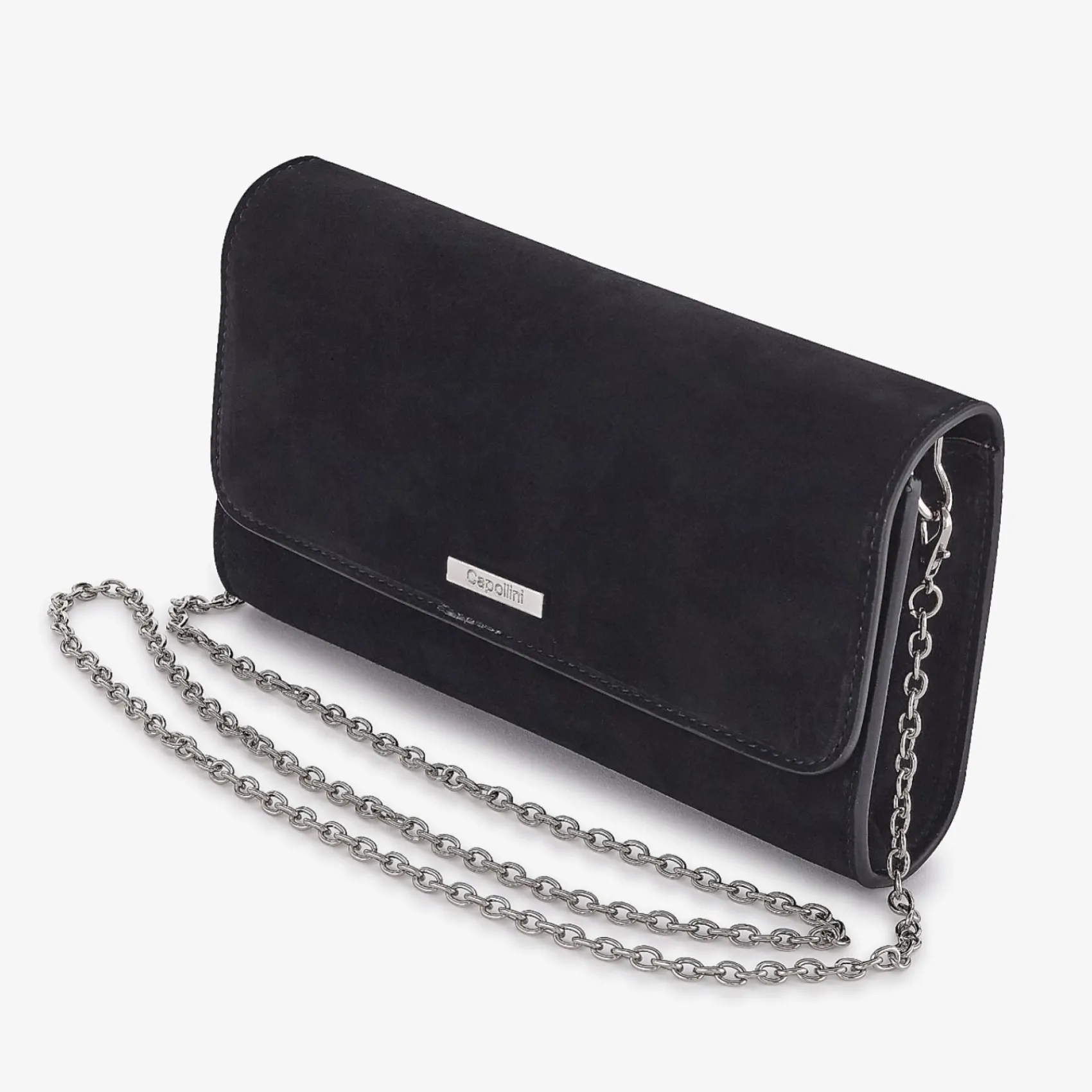 Capollini Wedding Guest Bags | Occasion Handbags*Suede Clutch Bag Black