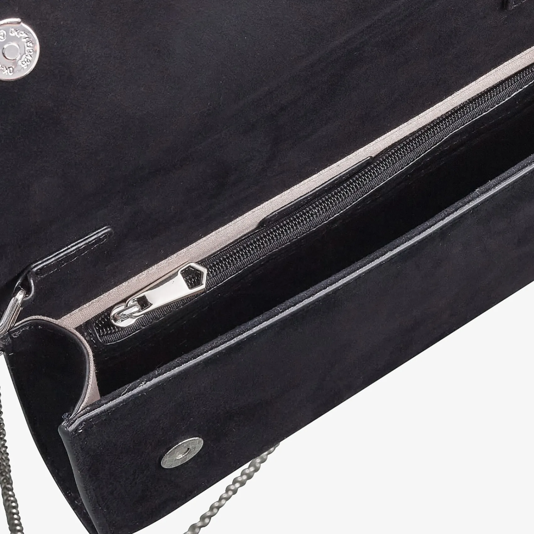 Capollini Wedding Guest Bags | Occasion Handbags*Suede Clutch Bag Black