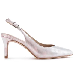 Capollini Wedding Guest Shoes | Mother Of The Bride Shoes*Catherine Nubuck Leather Mid Heel Slingbacks Blush Pink