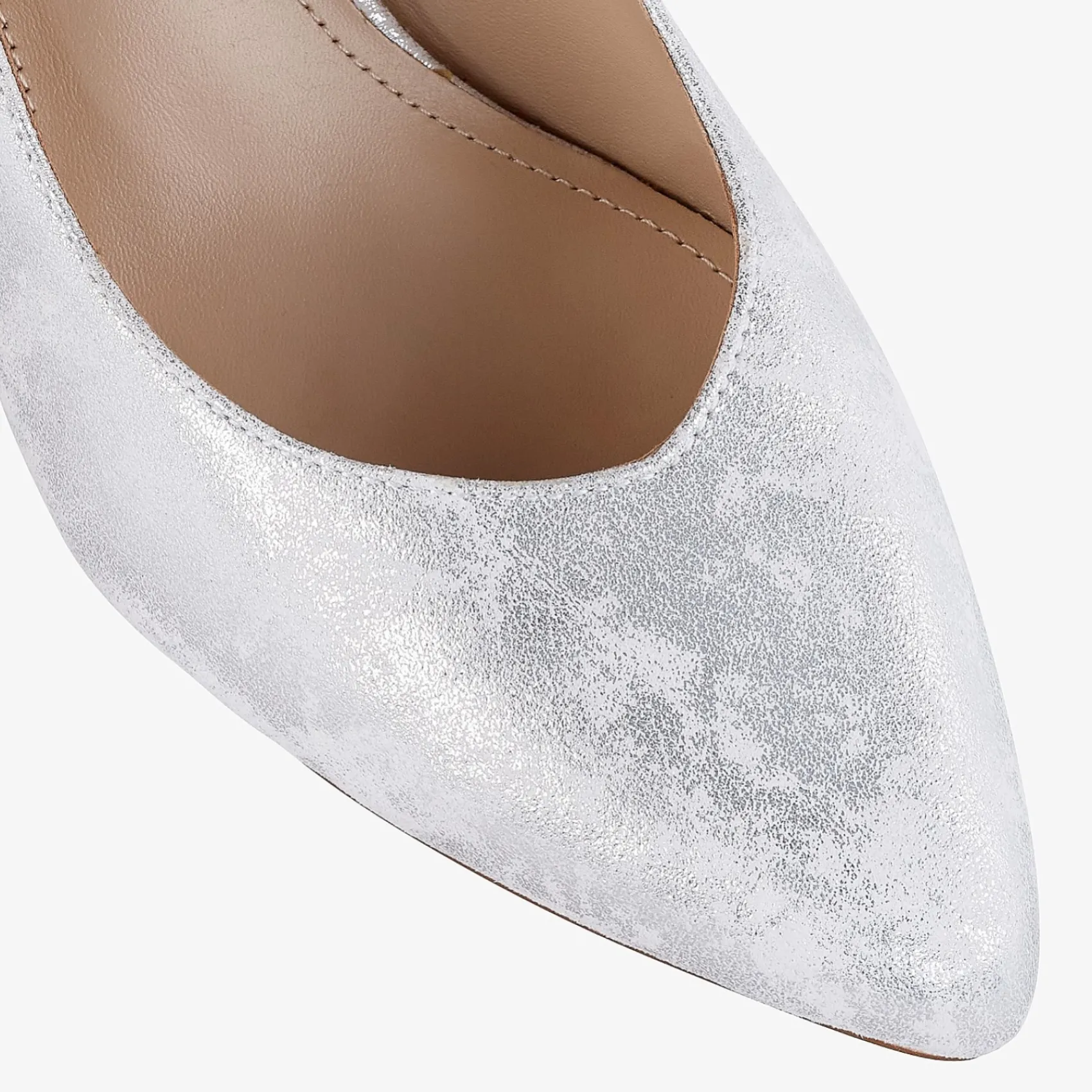 Capollini Wedding Guest Shoes | Mother Of The Bride Shoes*Catherine Nubuck Leather Mid Heel Slingbacks Silver