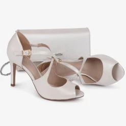 Capollini Wedding Guest Bags | Occasion Handbags*Leather Clutch Bag Champagne