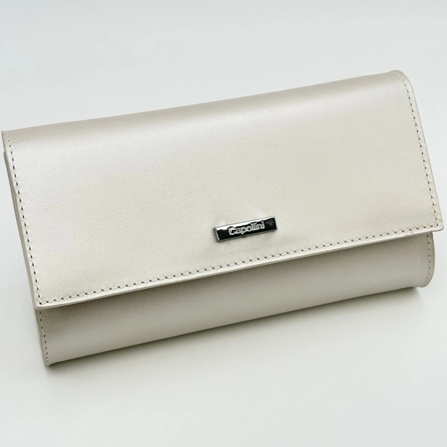 Capollini Wedding Guest Bags | Occasion Handbags*Leather Clutch Bag Champagne