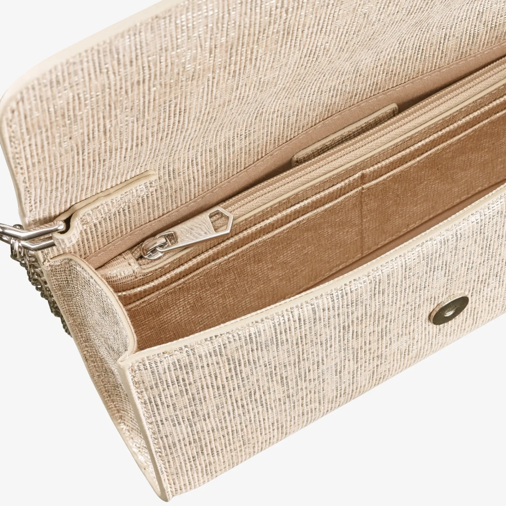 Capollini Wedding Guest Bags | Occasion Handbags*Dorado Nubuck Leather Clutch Bag Gold