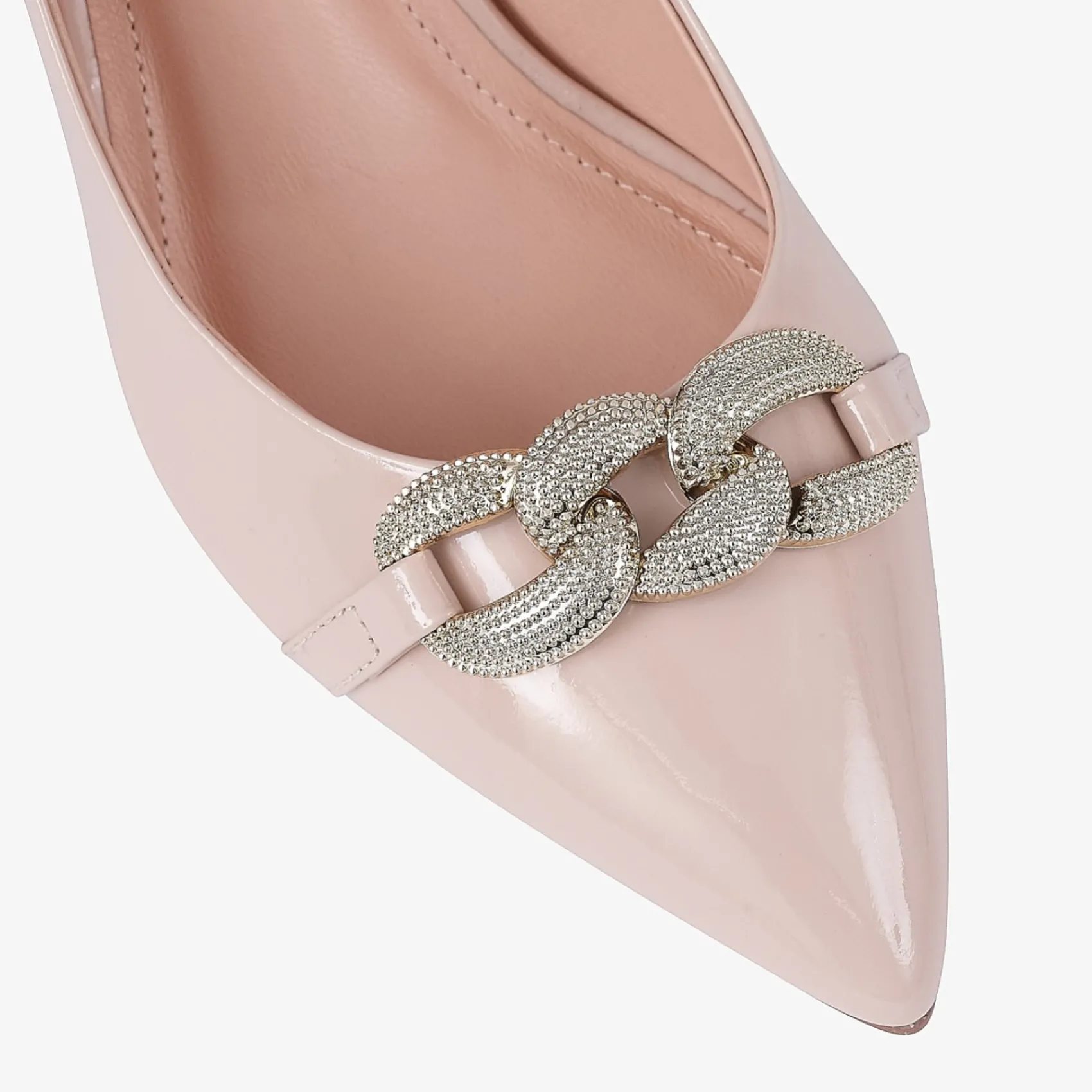 Capollini Wedding Guest Shoes | Mother Of The Bride Shoes*Mazy Nude Patent Leather Block Heel Slingbacks Pink