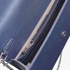 Capollini Wedding Guest Bags | Occasion Handbags*Pearlised Leather Clutch Bag Navy