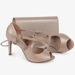 Capollini Wedding Guest Bags | Occasion Handbags*Leather Clutch Bag Nude