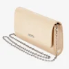 Capollini Wedding Guest Bags | Occasion Handbags*Nubuck Leather Clutch Bag Pale Gold