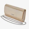 Capollini Wedding Guest Bags | Occasion Handbags*Nubuck Leather Clutch Bag Prosecco Gold