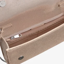 Capollini Wedding Guest Bags | Occasion Handbags*Nubuck Leather Clutch Bag Prosecco Gold