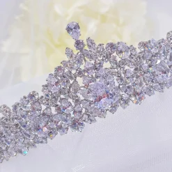 Lace & Favour Crystal Hair Accessories | Silver Hair Accessories*Chandelier Classic Cubic Zirconia Wedding Tiara Silver