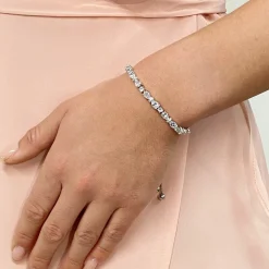 Lace & Favour Silver Prom Jewellery | Prom Bracelets*Charlee Chic Cubic Zirconia Wedding Bracelet (Silver)