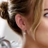 Lace & Favour Bridesmaid Gifts | Pearl Jewellery*Chloe Dainty Pearl Drop Wedding Earrings Ivory/ Silver
